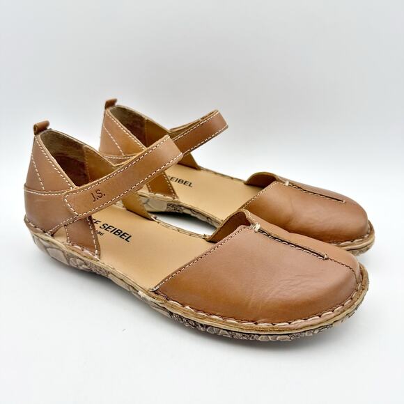 Josef Seibel Womens Rosalie 42 Sandals EU 38 US 7-7.5 Brown Leather Flats NWOB - Picture 5 of 14
